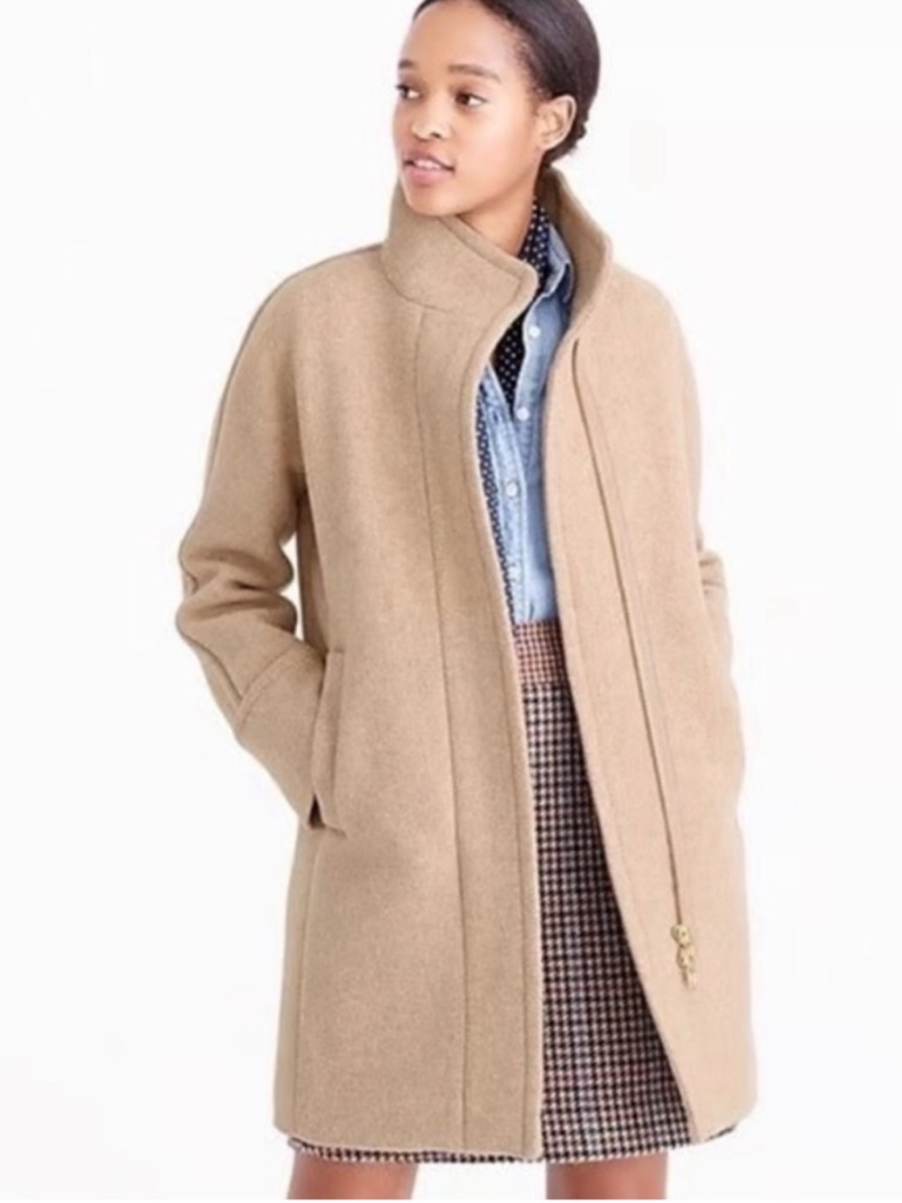 NEW J.Crew $350 Cocoon Stadium Cloth Coat Italian Nello Gori Wool J5536